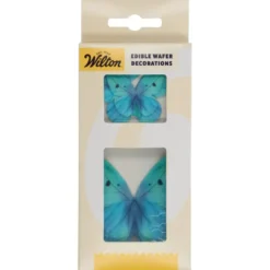 Wilton Esspapier Schmetterlinge Ombre Blau 8 Stück