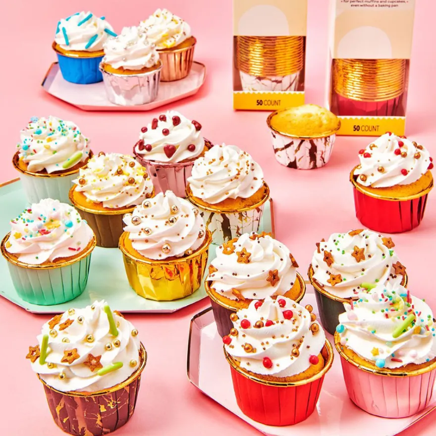 Wilton stabile Muffinförmchen Silber 50 Stück