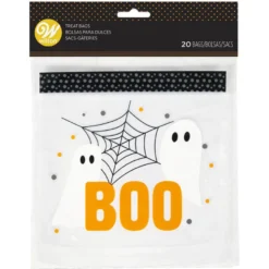 Wilton Treat Bags Boo 20 Stück – Wiederverschließbare Halloween Süßigkeitenbeutel
