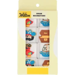 Wilton Zuckerdekoration Pirat & Papageien 8 Stück