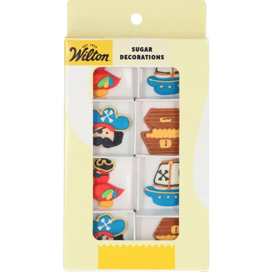 Wilton Zuckerdekoration Pirat & Papageien 8 Stück