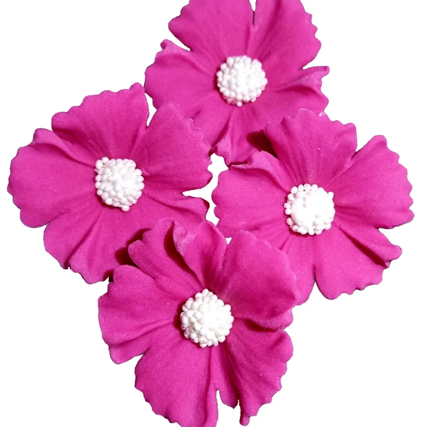 Zuckerblumen Kornblume 4 Stück - Fuchsia / Pink